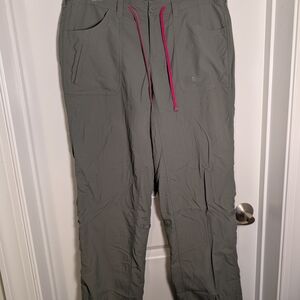 The North Face Gray Joggers with Pink Drawstring